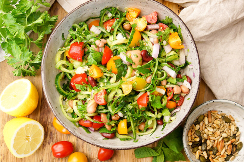 Mediterraner Bohnensalat, Ernährungstipps für einen gesunden Körper von Elle Republic