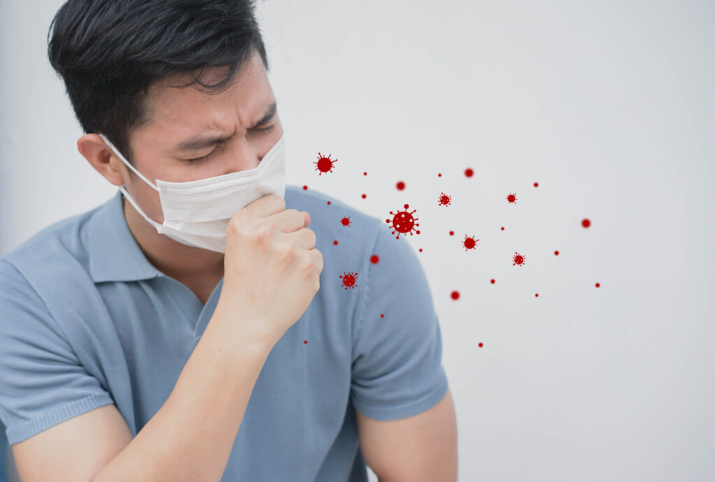 Aerosolausstoß durch niesen und husten