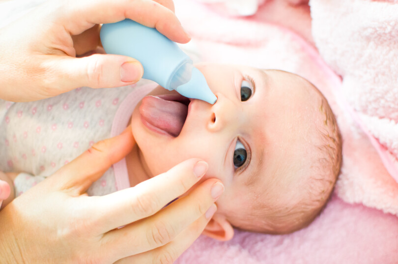 Nasensauger für Babys und Kleinkinder - Sekret absaugen bei einem Säugling